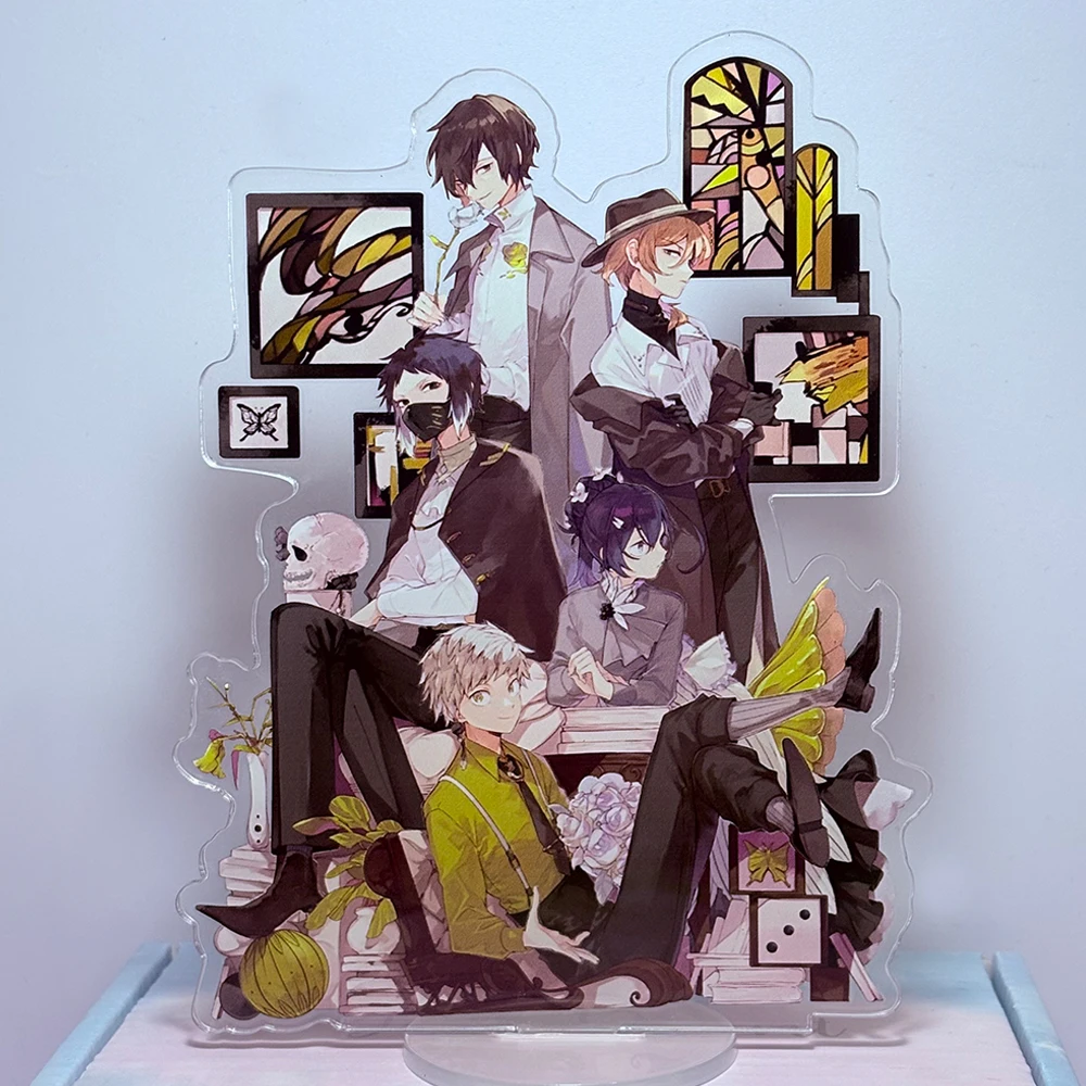 Bungou Stray Dogs 10th Anniversary Acrylic Stand Anime Figure Dazai Osamu Nakahara Chuuya Desktop Decoration Ornament Props