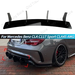 For Mercedes Benz CLA Class W117 C117 CLA220 CLA250 Sport CLA45 AMG Sedan 2016-2019 Car Rear Bumper Lower Diffuser Lip Splitter