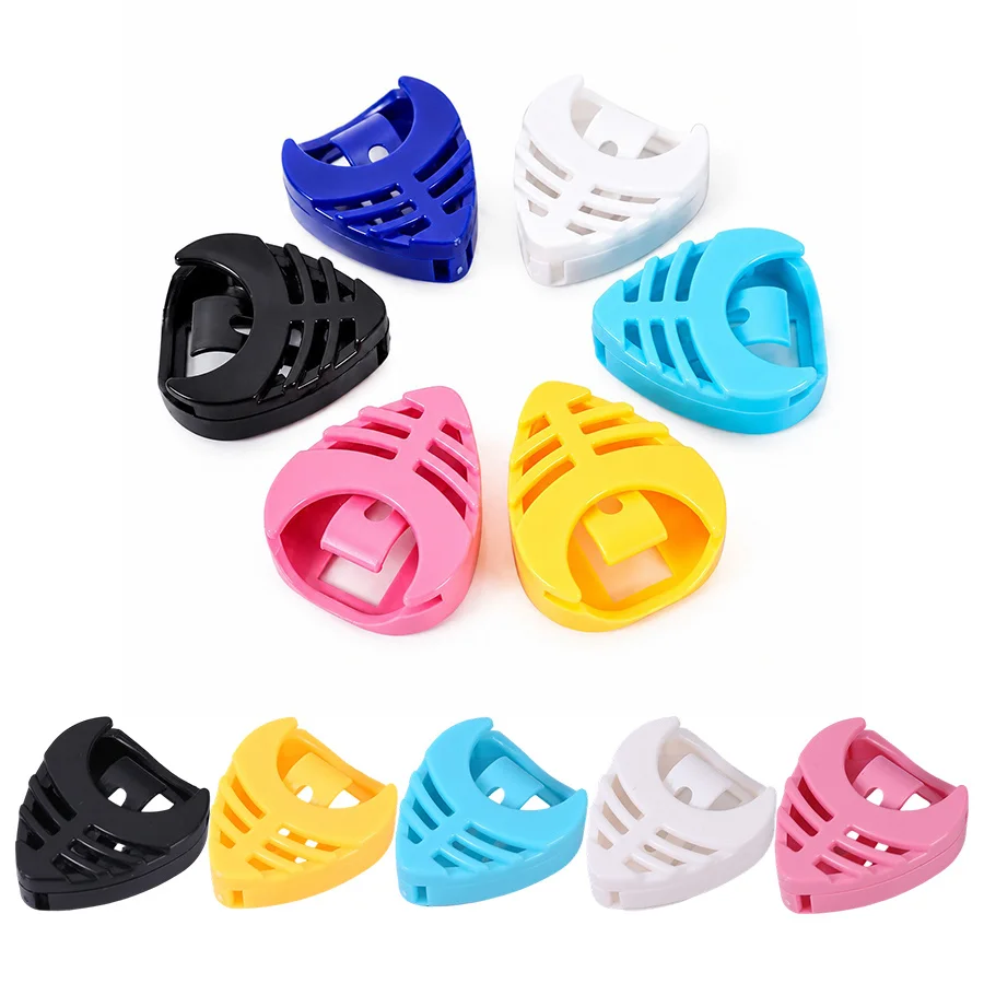 5PCS Heart Shape Guitar Picks Storage Box Plastic Plectrum Organizer Container Assorted Colors for Acoustic Electric Bass ZYF