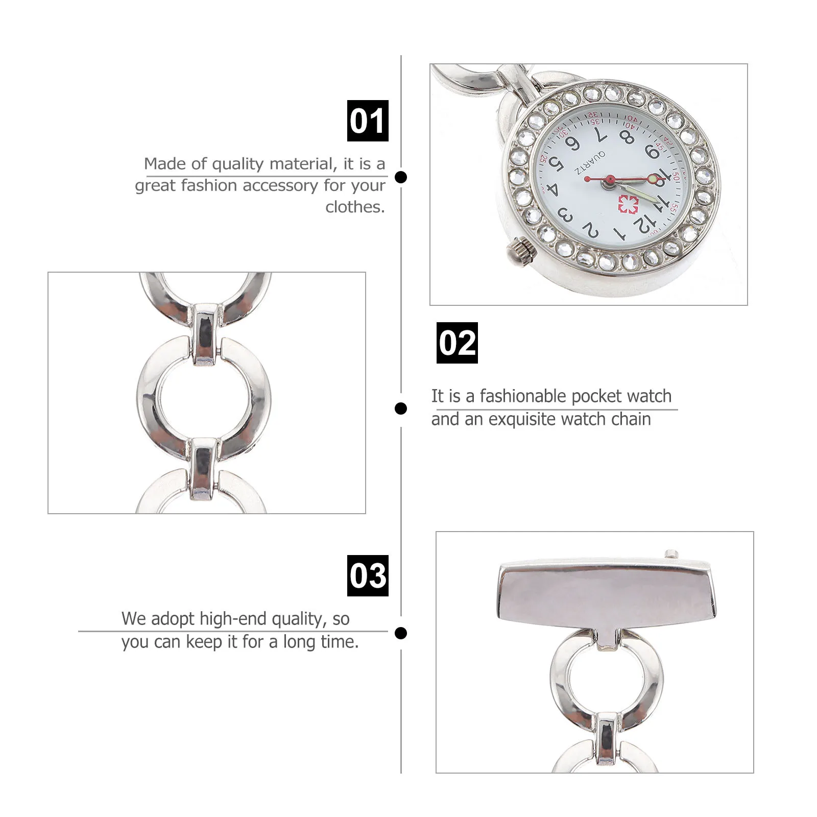 ممرضة الصدر الأطباء الممرضات الصدر شنقا الموظفين الطبيين ساعة الجيب ووتش هدية عيد ميلاد التبعي