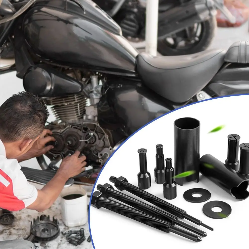 

12PCS Black Motorbike Bearing Disassembly Tool Remove Set Repair Accessory Bearing Puller Disassembly Tool Extractor Kit