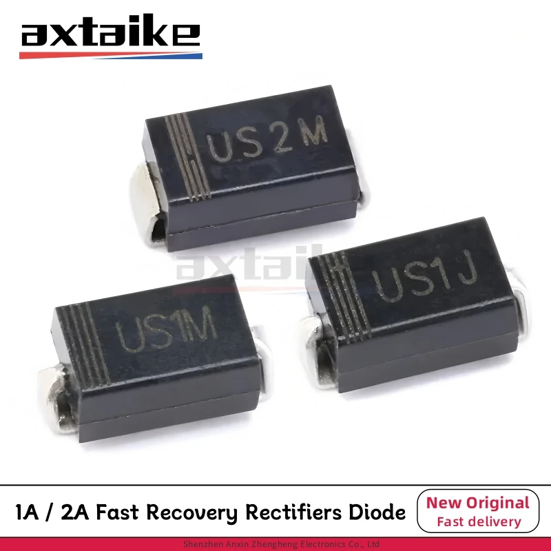 

100PCS US1D US1G US1J US1M US2D US2G US2J US2M SMA DO-214AC 1A 2A 200V 400V 600V 1000V SMD Fast Recovery Rectifiers Diode