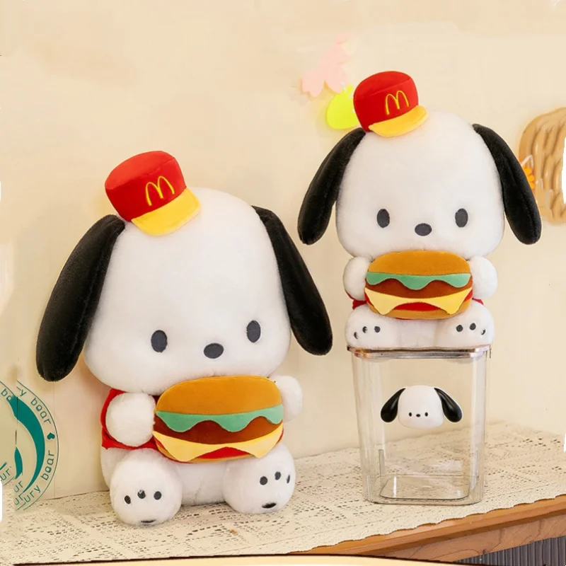 Hamburger Pochacco Stuffed Toys Plushier Soft Throw Pillow Plush Dolls Home Car Plush Decoration Boys Girls Stuffed Doll Gift