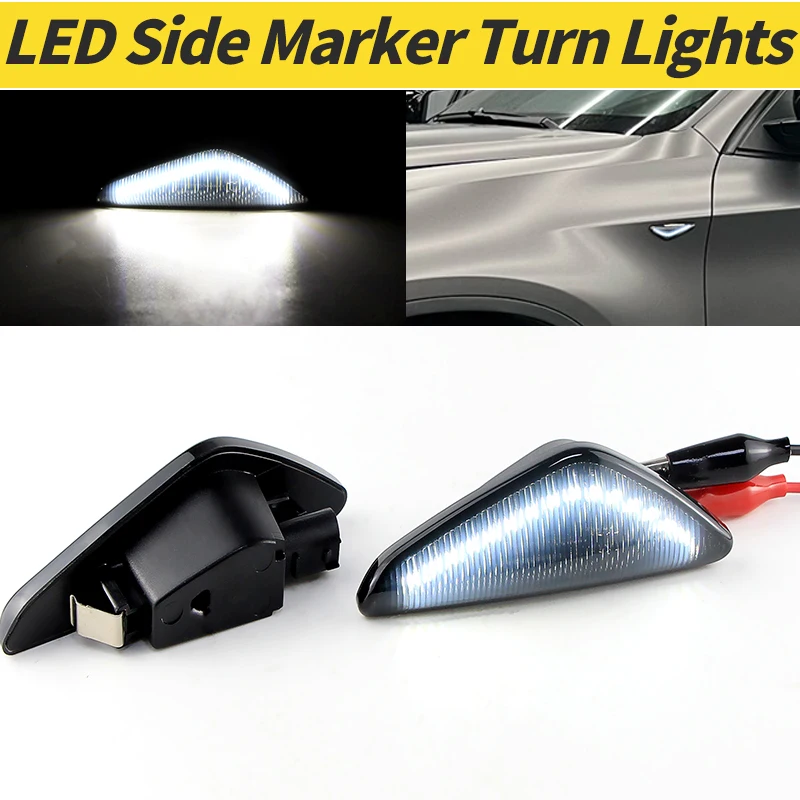 

2PCS Car LED Side Marker Light Turn Signal Indicator Blinker Lamp For BMW X3 F25 11-17 X5 E70 07-13 X6 E71 E72 OEM# 63136920731