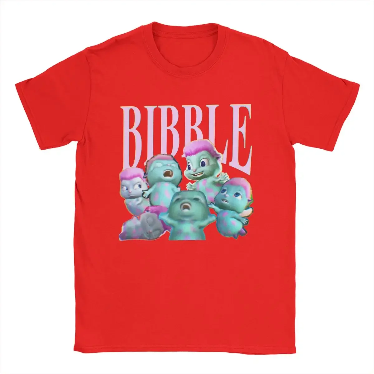 Vintage Bibble Collage T-Shirts for Men Crew Neck WomenT Shirts Short Sleeve Tees Summer Tops
