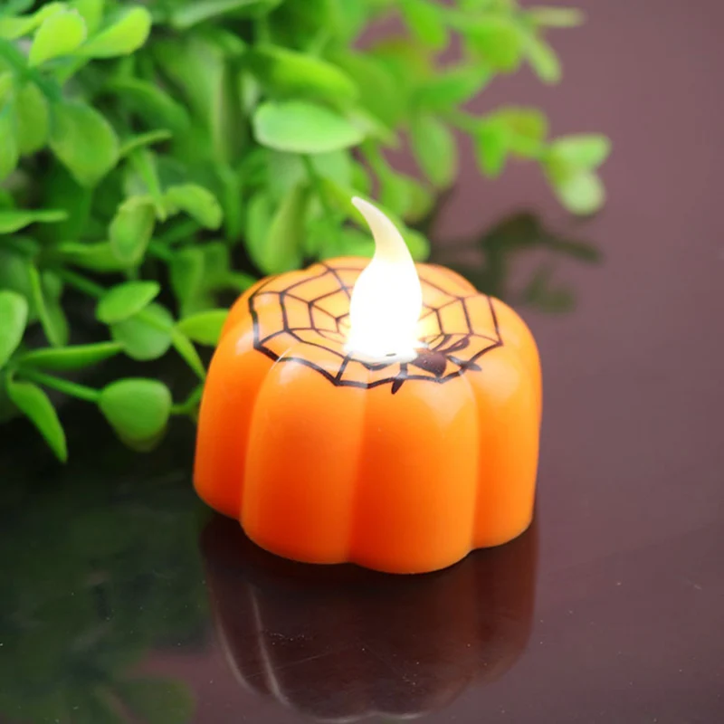 Vela LED de escritorio, linterna luminosa en forma de calabaza, decoración artesanal para fiesta de Halloween, accesorios para fiesta y Festival, 2025