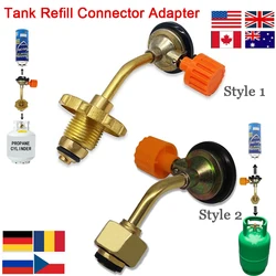 Gas Butane Cylinder Tank Refill Connector Adapter For Outdoor Camping Picnic Butane Cylinder Filling Connector Adapter Valve