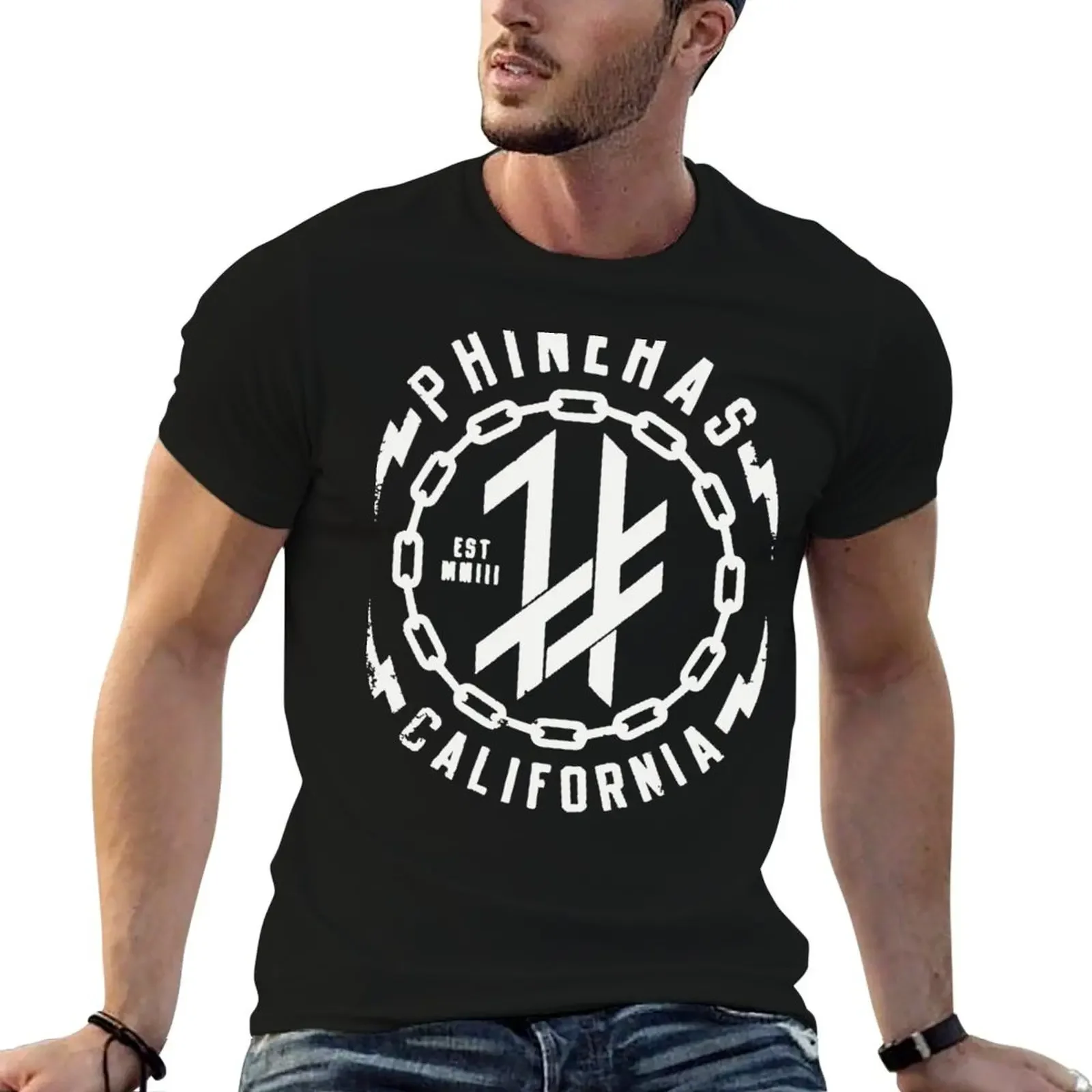 

Phinehas - California logo T-Shirt oversized graphic tee summer clothes anime stuff mens funny t shirts