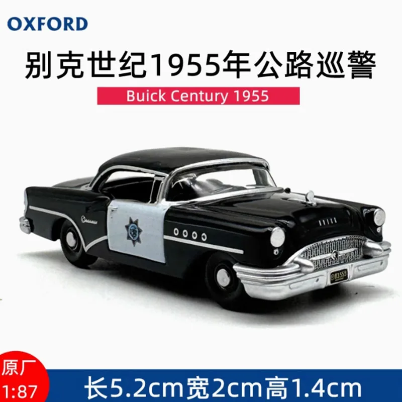 

OXFORD Diecast 1: 87 Retro Century 1955 Highway Patrol Alloy Simulation Car Model Collection Display Toy Gifts Souvenirs