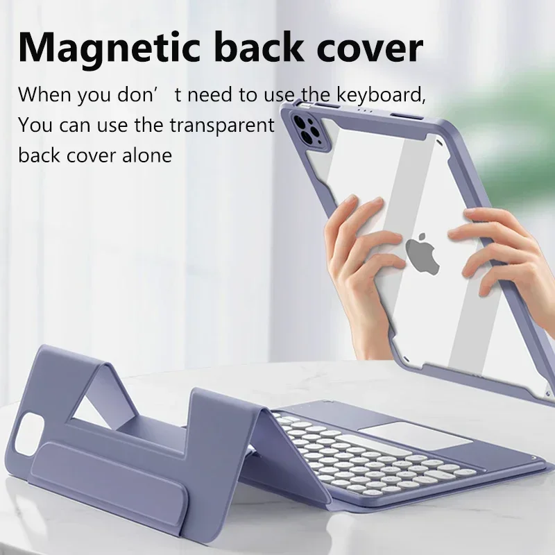 Wireless Magic Keyboard for Apple iPad Pro Air 11 10.5 5 4 10.9 10.2 Mini 6 7 2024 2022 2021 2020 Magnetic Case Keyboard Cover