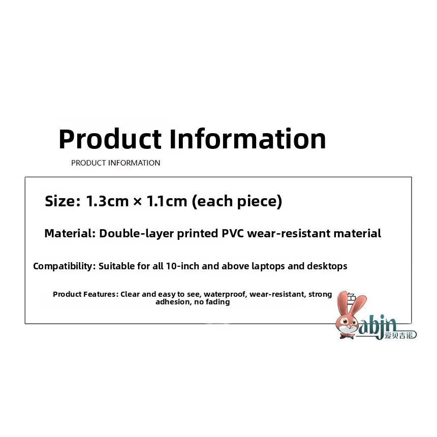 

Cartoon Keyboard Keycap Stiers Waterproof Non-fading Engli Letter Single Repair Stier Cute Wear-resistant