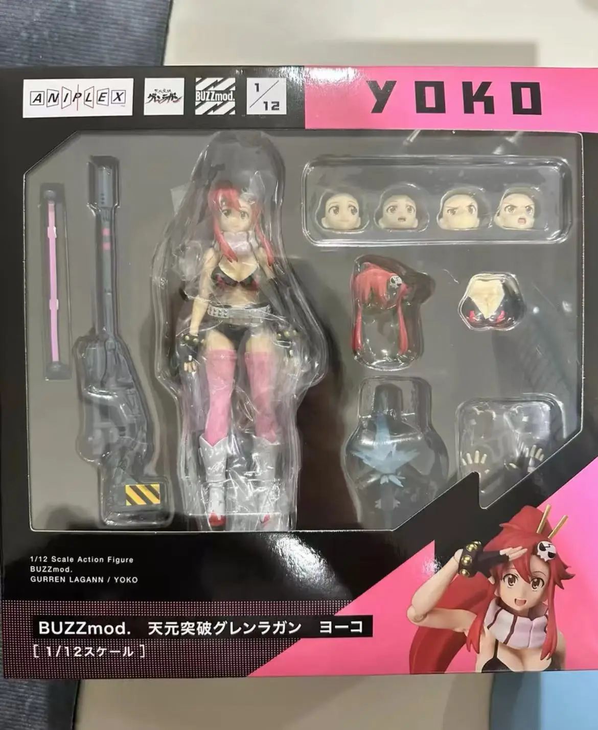 

100% Оригинальный Aniplex Buzzmod 1/12 Gurren Lagann Yoko Аниме Коллекция фигурок модели игрушки фигурки подарки