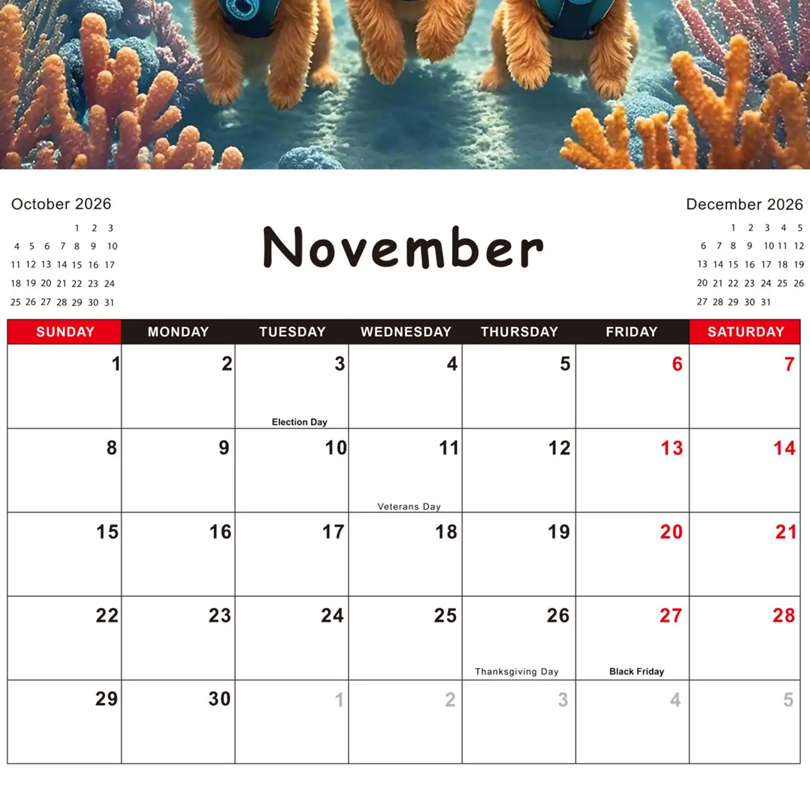 

2026 Dog Wall Calendar 12-Month Tech Dog Planning Tool Animal Monthly Calendar For Home Living Room Bedroom Study School