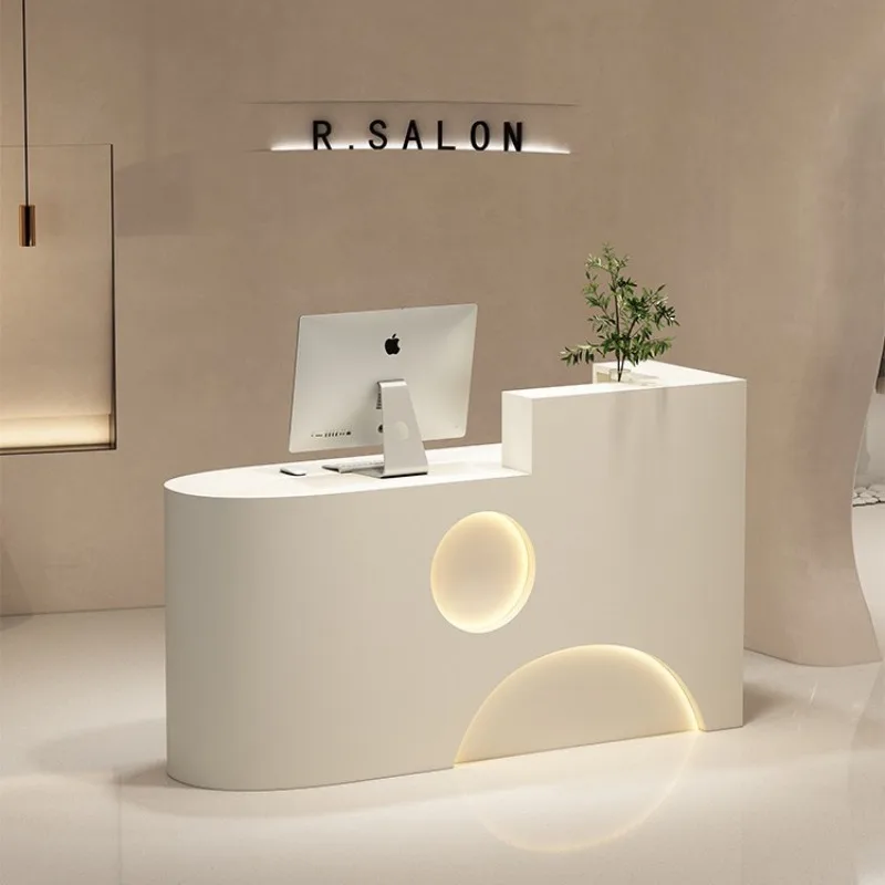 Clothing store checkout page counter shop small beauty salon bar counter simple modern baking paint front desk women's clothing