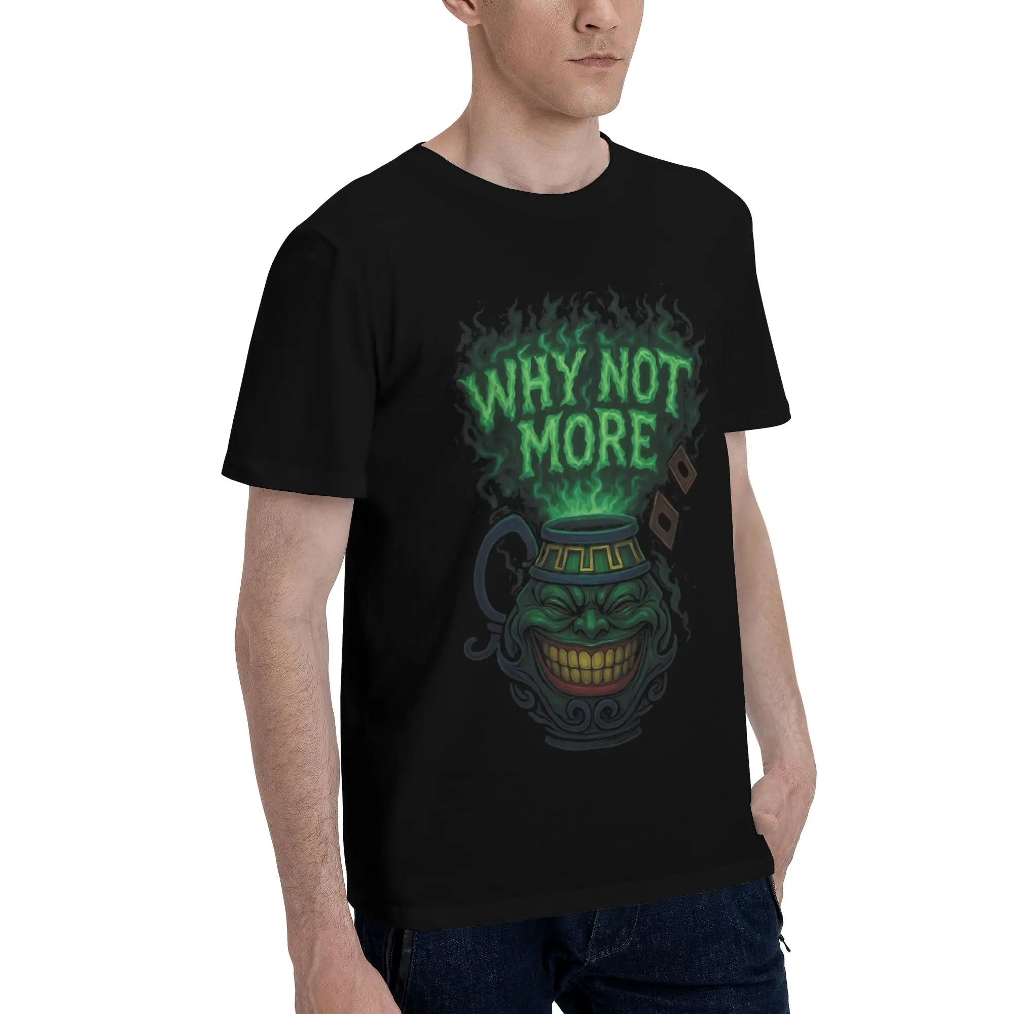 Pot Of Greed Novelty 100% Cotton T-Shirt Yu-Gi-Oh Tops Tees For Men