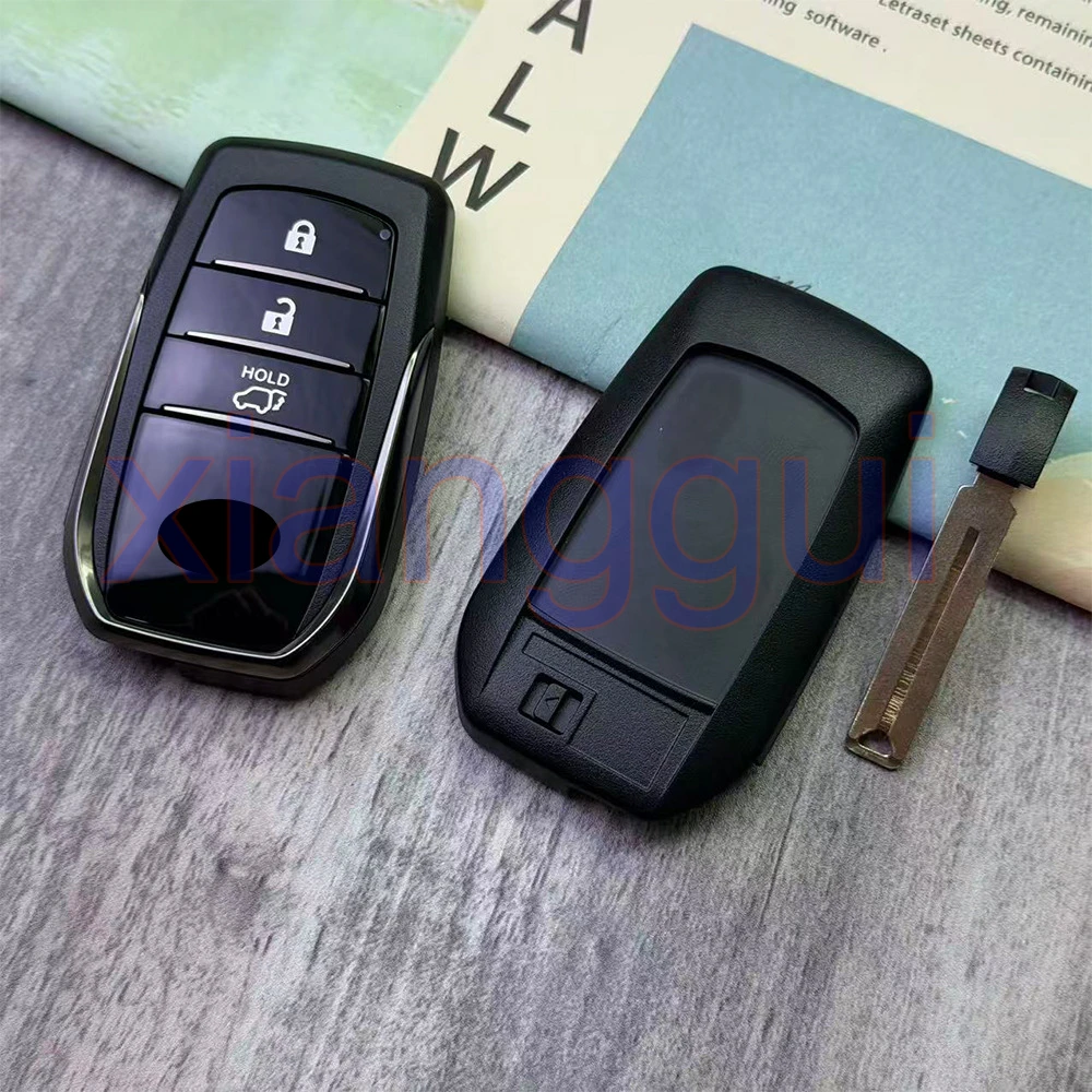 2/3/4BT Car Key Housing Case Shell for Toyota Yaris Cross Hilux Innova Fortuner Camry Land Cruiser 200 300 Prado Crown TLK 200