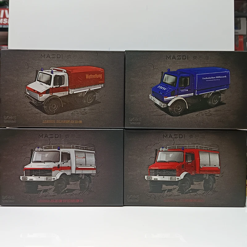 Max Sidi 1:64 Unimog Technical Rescue RV Alloy Car Model Collection Ornament
