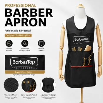 Black Stylist Apron Waterproof Hairdressing Coloring Shampoo Haircuts Cloth Wrap Hair…