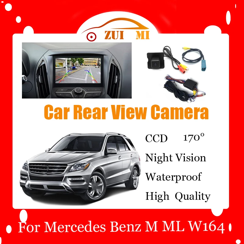 

Car Reverse Rear View Camera For Mercedes Benz M ML W164 RCA Waterproof CCD Full HD Night Vision Backup Parking Camera