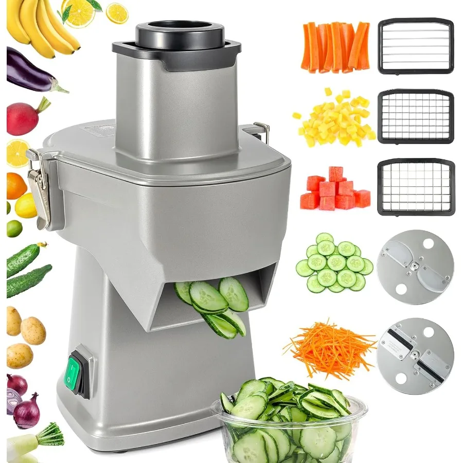 

Электрический измельчитель овощей 4 в 1, регулируемая толщина, мандолина, нарезка, подходит для измельчения лука, может быть жаркой во французском стиле Cu