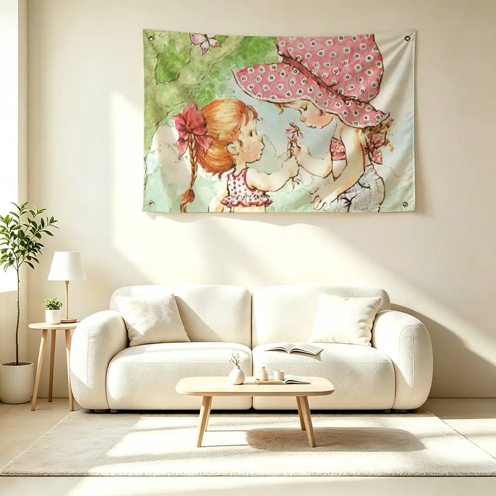 S-Sophia Janowitz Sarah Kay  Flags Wall Hanging Tapestry Outdoor Garage Room Decorative flag Background Blanket