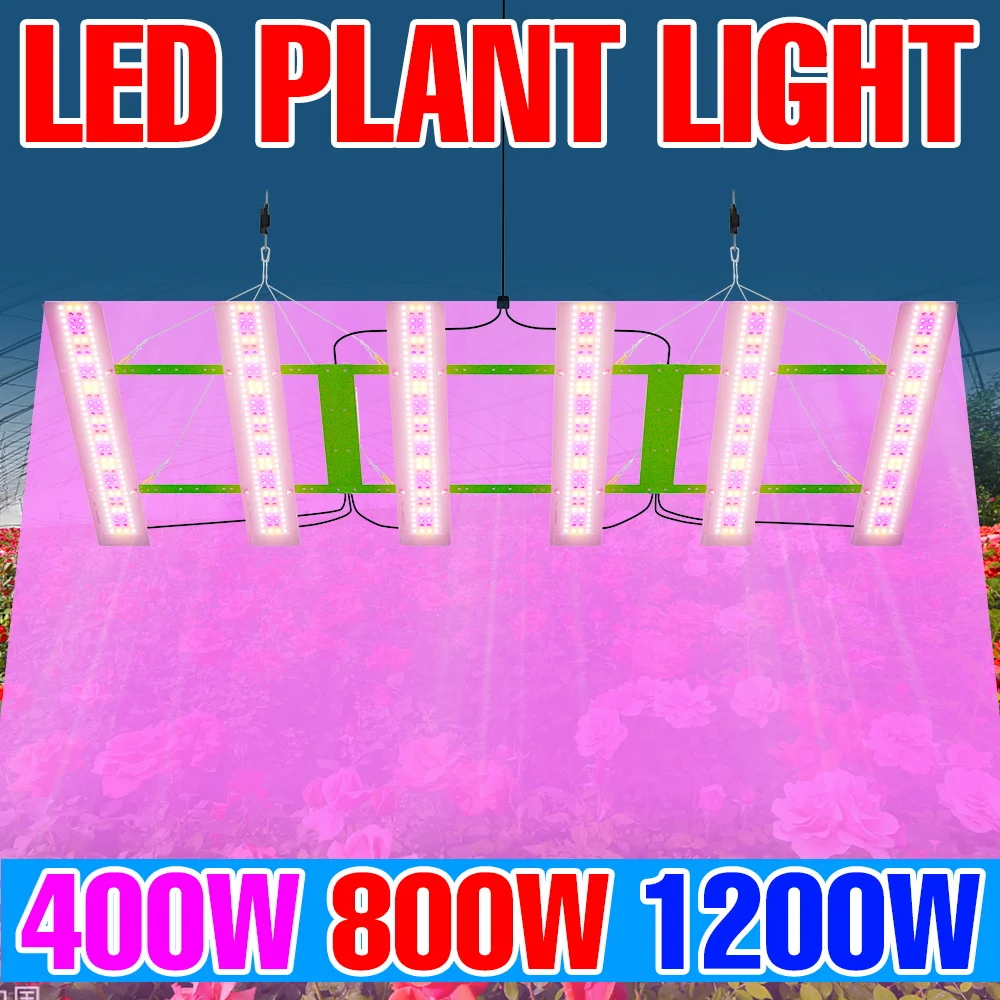 

1200W LED Plant Grow Light Full Spectrum UV/IR Quantum Board Cultivation Lamp AC100-277V Greenhouse Fruit Vegs Fill Lighting