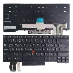 New US French Russian Backlit Keyboard For Lenovo Thinkpad E480 E490 T480S L480 T490 T495 L380 L390 Yoga L490 P43s E485 FR RU