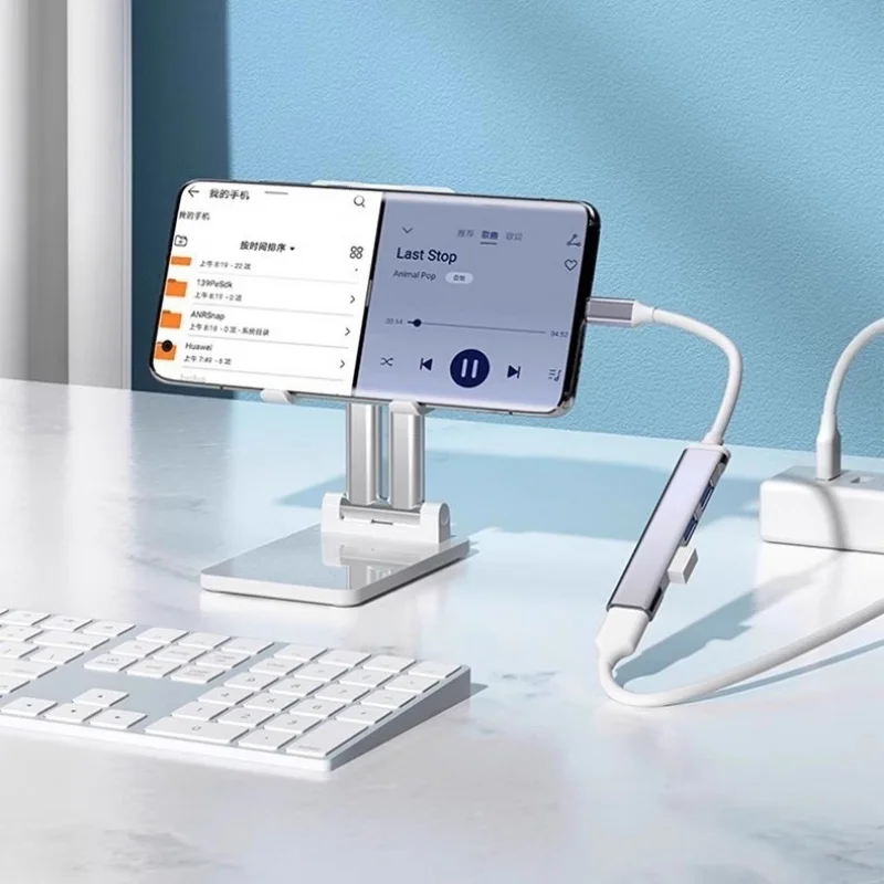 Type-C to USB 3.0 Multi-port Hub, Expansion Adapter for Laptop, Compatible with Mouse Keyboard U Disk