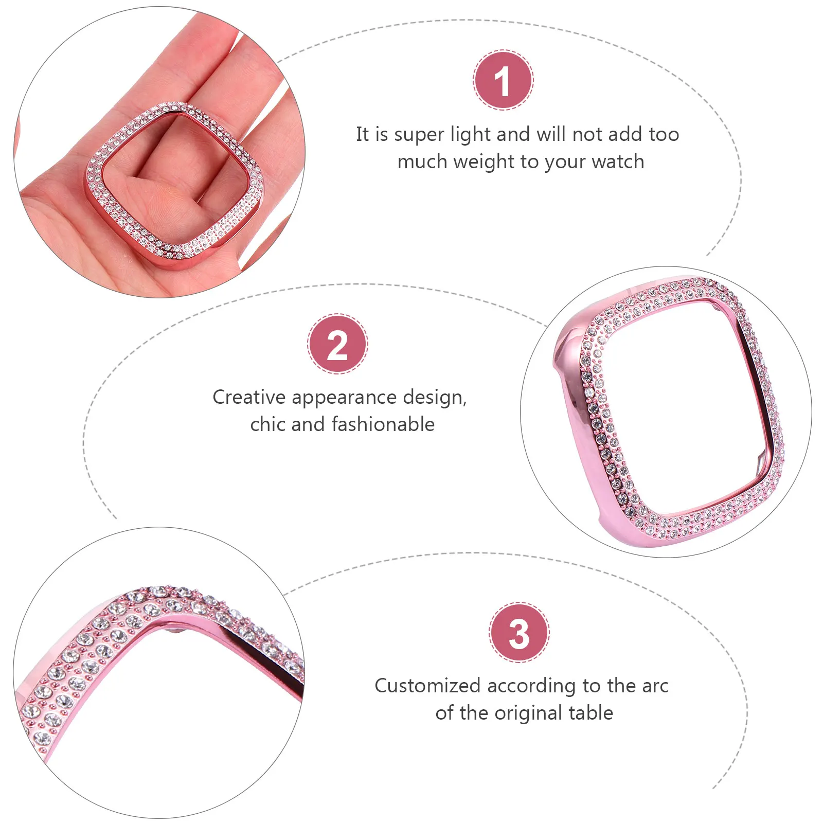 

Electroplating Protective Shell Watch Case Tpu Hard Frame Accessories Full Cover Anti Scratch Multiple Colors Smart Design Easy