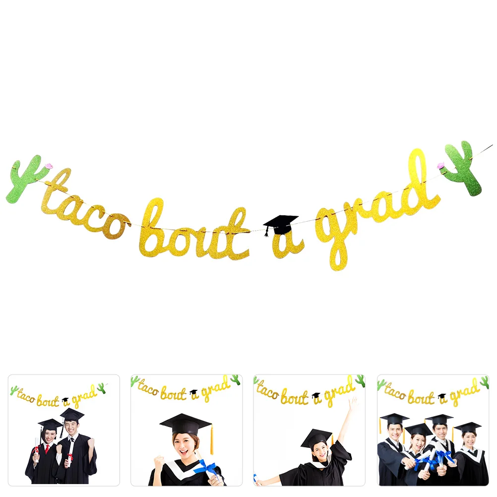 Graduation Party Latte Buntings Paper Banner Ornament Supplies Banners Corn Tortillas