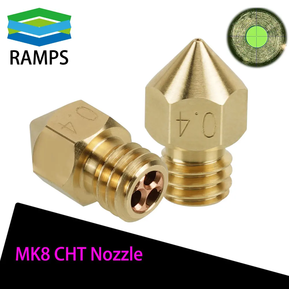 1/2/3Pcs MK8 CHT Nozzle High Flow Nozzles 0.4mm 0.6mm For 1.75mm CR10 CR10S KP5L Ender-3 3D Printer Accessories