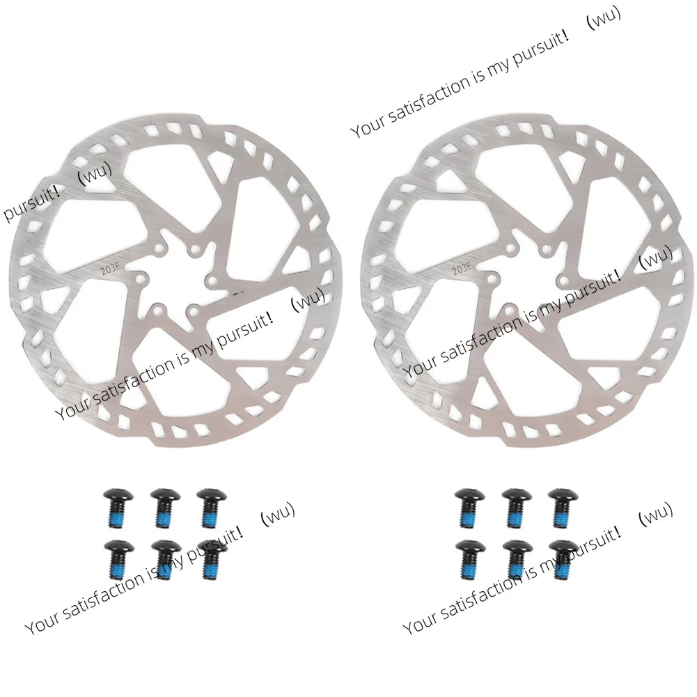 Thickened disc brake rotor for e-bikes and scooters, 203/220 mm, 6-hole 44 mm mount, thickness 2.3/2 mm, 2-piece package