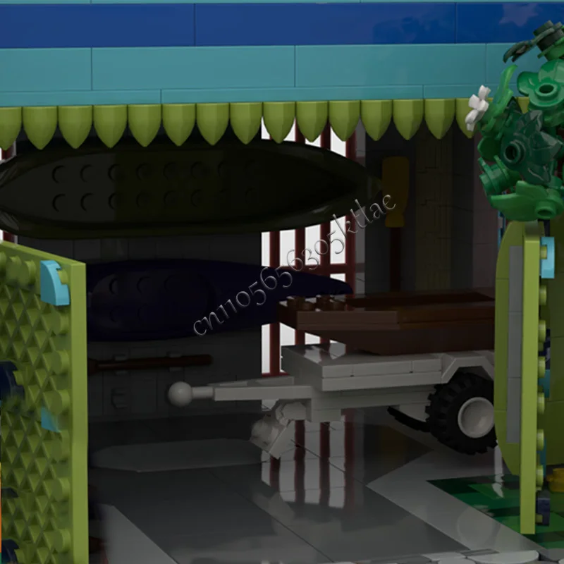 3311 pièces maison rue Surf boutique café MOC personnaliser bloc de construction modulaire technologie enfants modèle Simple bricolage anniversaire jouet cadeau