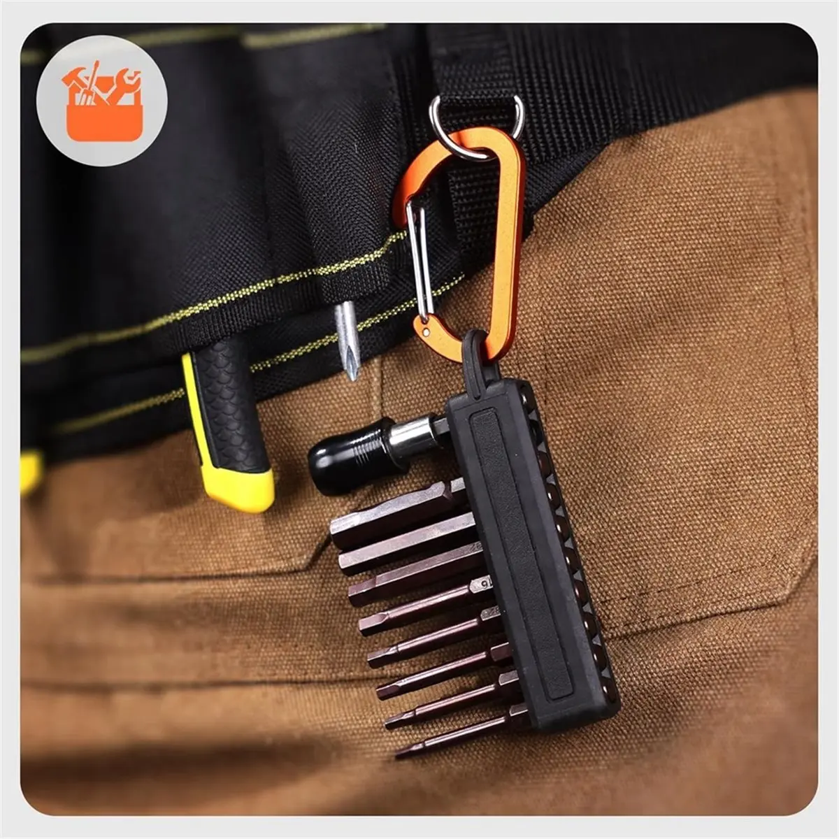 NEW 3PCS 1/4 Inch Hex Bit Holder,10 Holes Screwdriver Bit Holder Storage Organizer with Carabiner