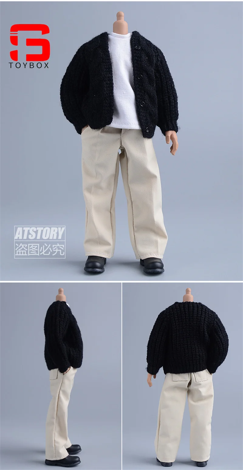 ATStory 1/12 Bilancia Asi 3.0 BJD Maglione Lavorato A Maglia Giacca Con Cappuccio Cappotto Vestiti Modello Misura 6 ''Maschio Soldato Action Figure Corpo Bambole