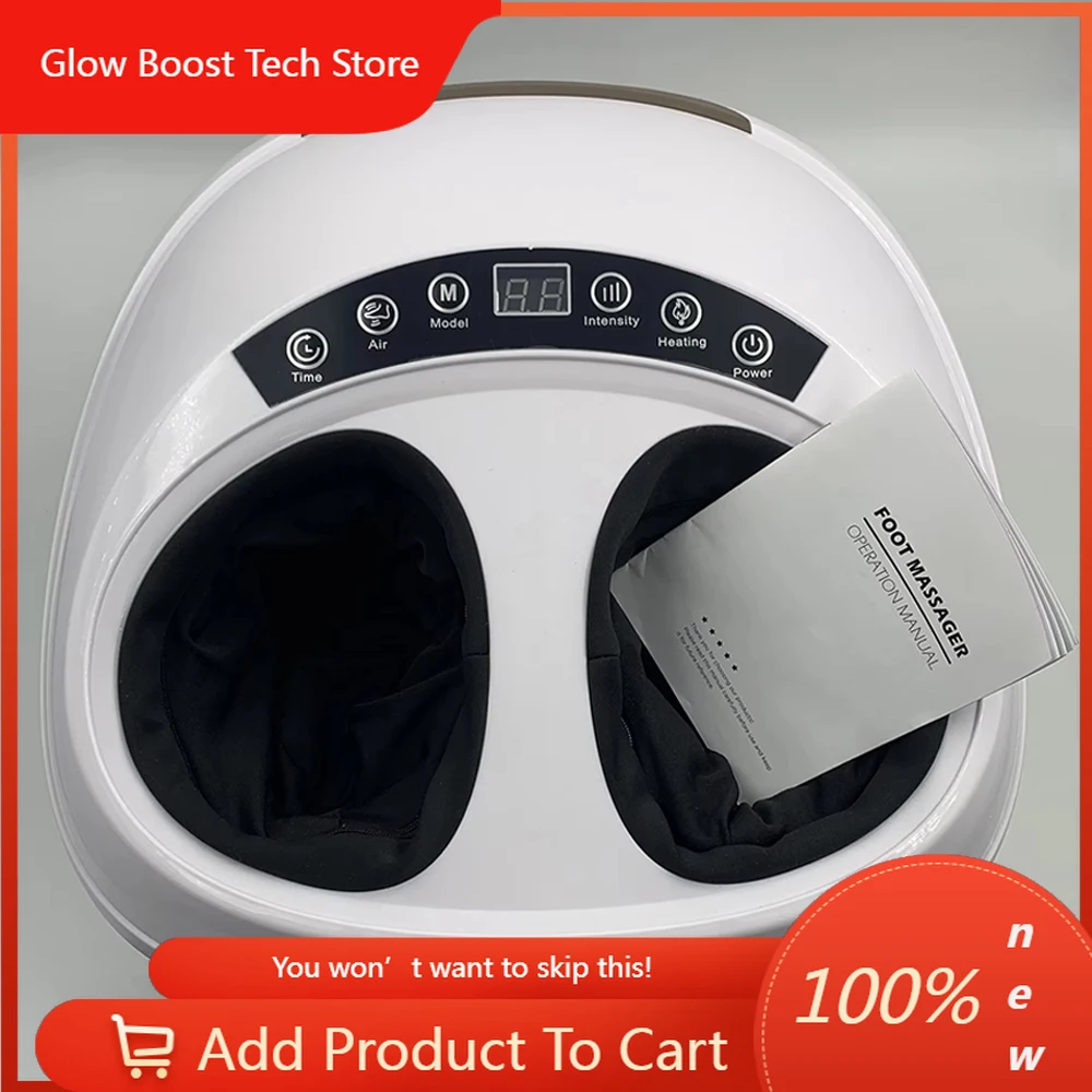 

Электрический роликовый массажер для ног NYShiatsu с инфракрасным прогревом, вибрацией и компрессией воздуха для комфортного расслабления в стиле СПА