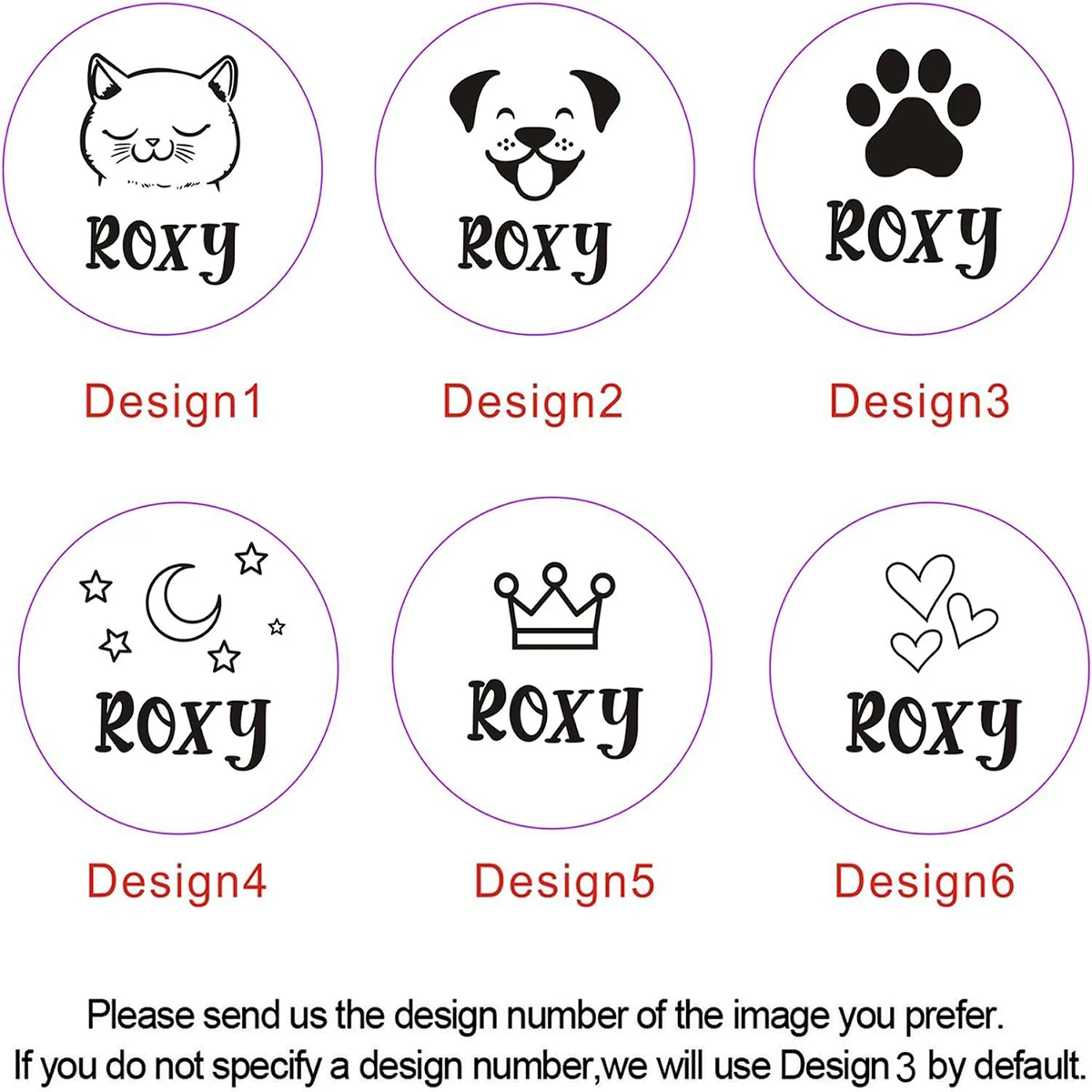 Personalised Dog Tag Custom Engraved ID Silicone Tag for Pet Cat Dog Name Collar