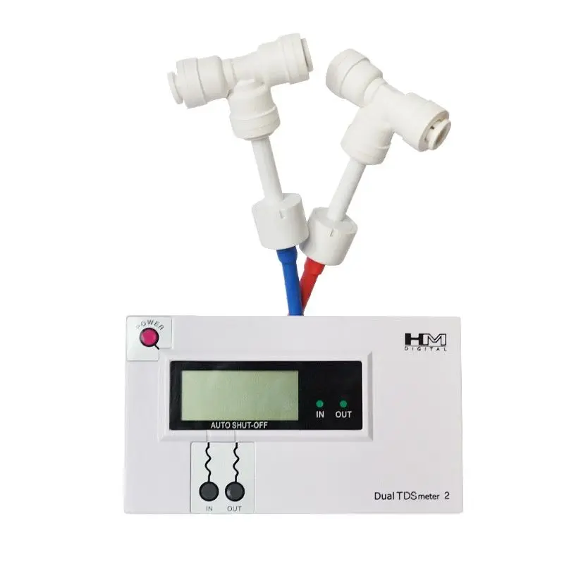 Imagem -04 - Monitor de Qualidade 0-9990ppm Dm2 Comercial Dual In-line Tds Monitor Digital Water Quality Tester Medidor Tds in Out Água
