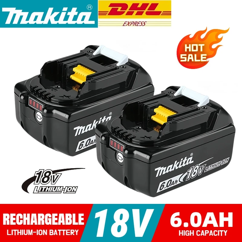 

Original BL1860B Makita 6.0Ah Rechargeable battery, for Makita 18V Battery BL130B BL1840B BL1850B Replacement Lithium Battery