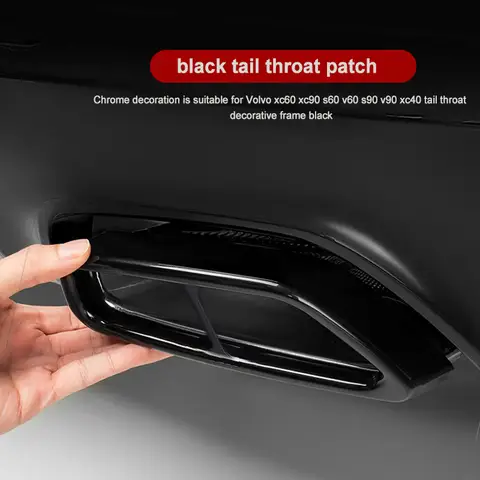 테일 쓰로트 장식 프레임 블랙, 볼보 xc60 xc90 s60 v60 s90 v90CC v60cc xc40 크롬 장식