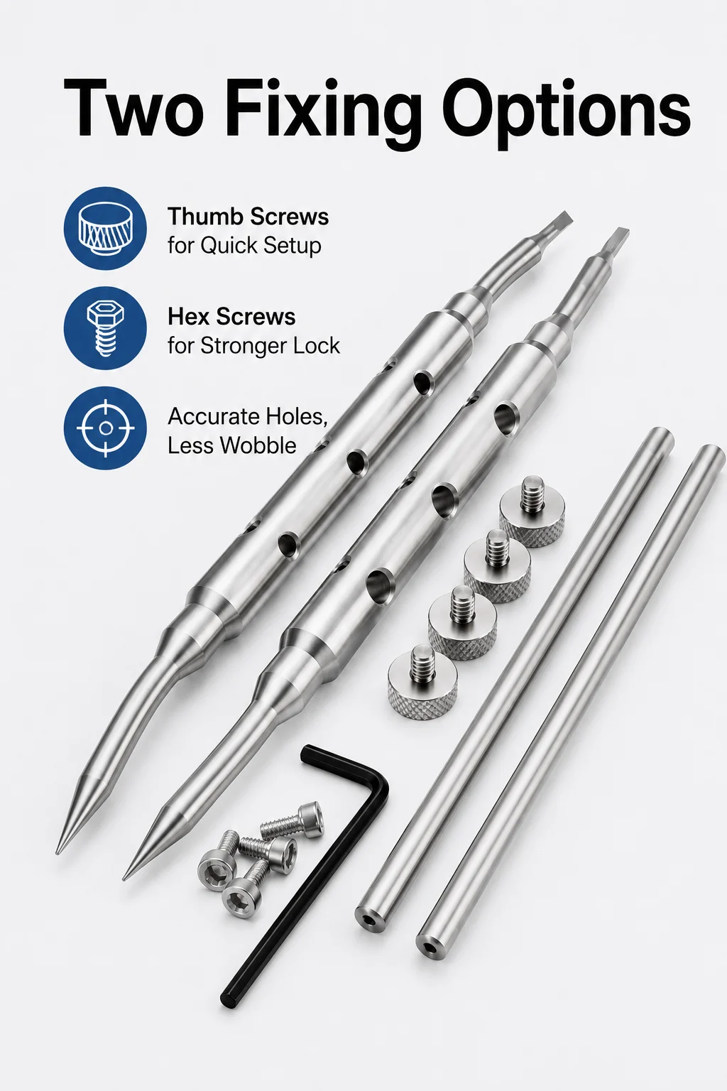Stainless Steel Curved Lens Opening Tool Camera Lens Repair Spanner Wrench No-Slip Dual Head Removal Tool 25-130mm