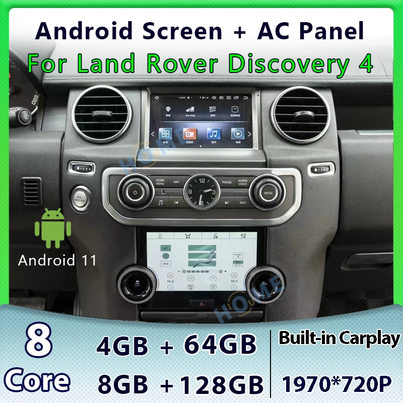 

Android 11 автомобильный мультимедийный плеер GPS радио для Land Rover Range Discovery 4 L319 2009-2016 LCD AC Панель Управления Кондиционера