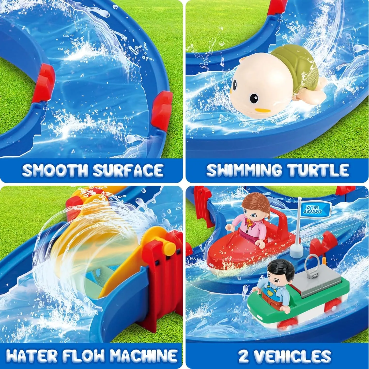 Giochi da tavolo per acquatici all'aperto per bambini, set di 50 giocattoli da spiaggia fai-da-te, prato, giocattoli per via navigabile in piscina, adatti per ragazzi e gi