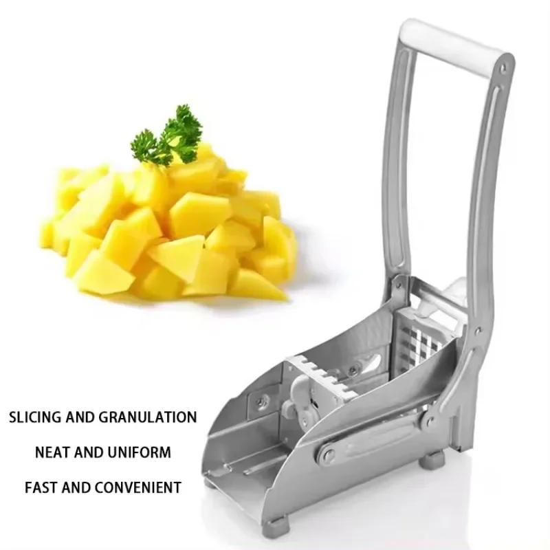 Stainless Steel French Fries Slicer Vegetable Food Cut Pieces Machine Heavy Duty Cutter for Potato Kitchen Gadgets Potato Slicer