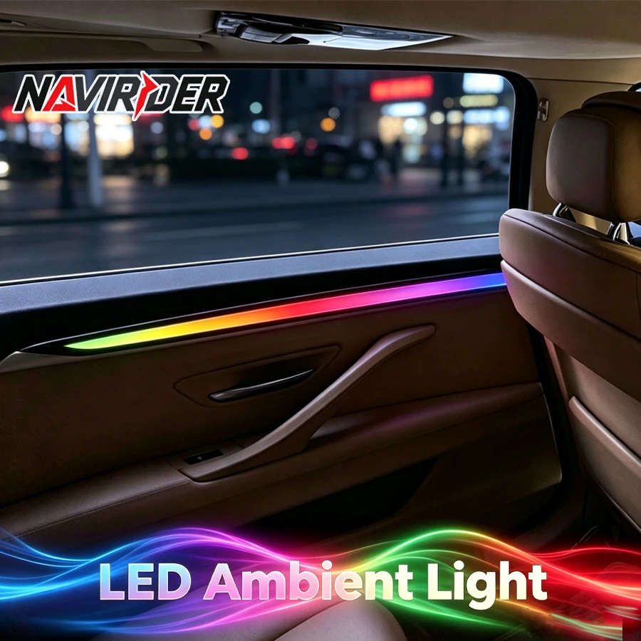 Car Interior RGB Strip Kit Fiber Remote Control Ambient Lamp APP For BMW 5 Series 2011-2017 Upgrade Decoration LED Ambient Light