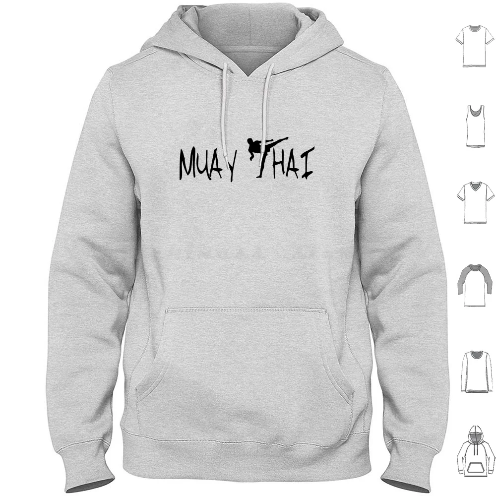 Muay Thai Hoodies Long Sleeve Kru Thailand Kickboxing Kick Boxing Sport