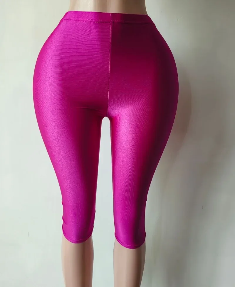 Solide, dünne, wadenlange Hose, elastisch, hohe Taille, dehnbar, schmale Passform, Leggings für Damen, modisch, lässig, alle passenden Hosen