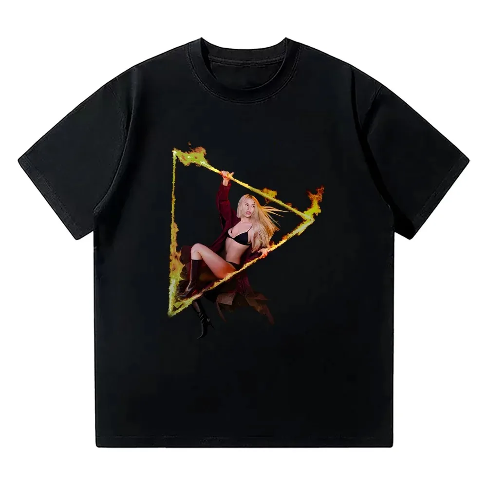 Ava max não clique jogar no álbum t camisa moda feminina/masculina camisetas de algodão casual crewneck manga curta verão respirável camisetas