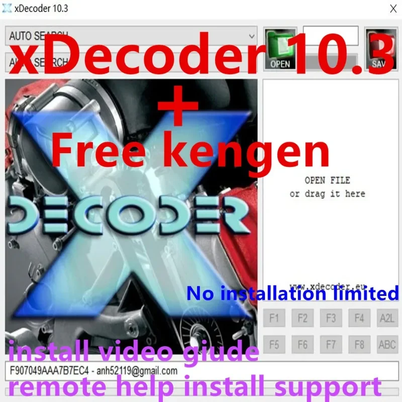 XDecoder 10.3 with Free Keygen for Unlimited Users Life Time License Full Activated  Car Repair Tool Diagnostic Tools