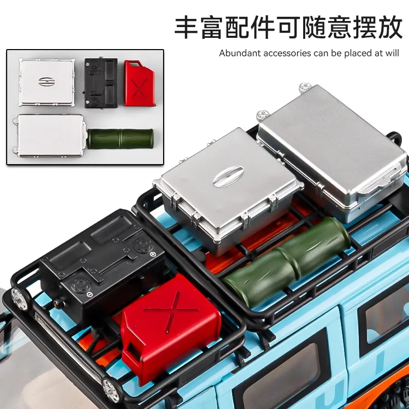 Gulf 1:24 Wuling Glory TRUST GREDDY 4wd Off Road Van Alloy Diecast Model Car Sound And Light Pull Back Decorative Ornaments Gift